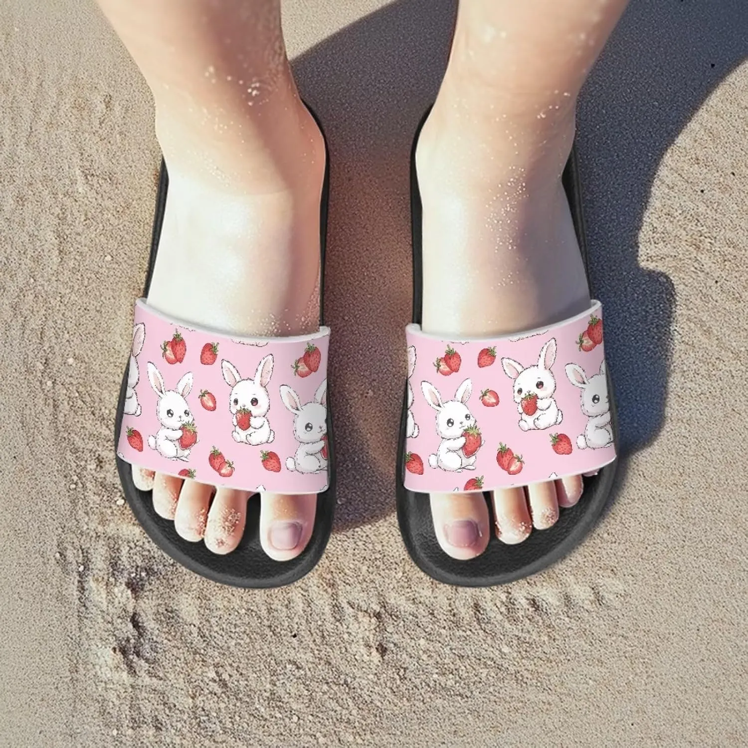 Cute Cartoon Slides for Boys Girls 2025 Trendy Kids Shower Shoes Non-Slip