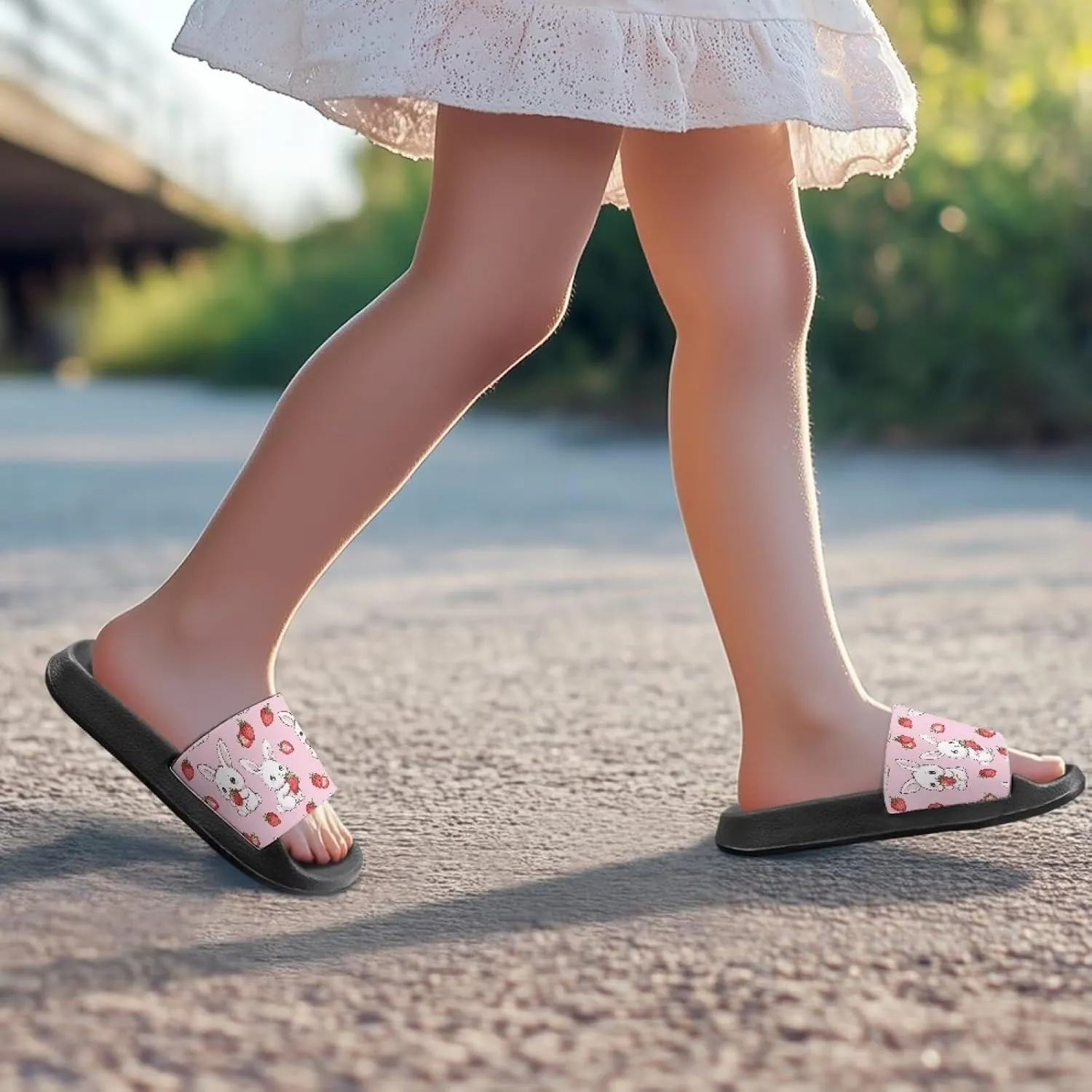 Cute Cartoon Slides for Boys Girls 2025 Trendy Kids Shower Shoes Non-Slip