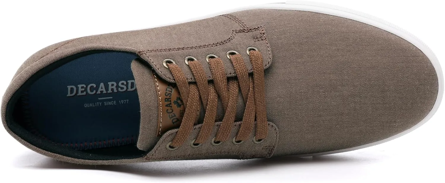 DECARSDZ Men's Fashion Dress Sneakers Comfortable Casual Skate Shoe Walking Oxford Shoes