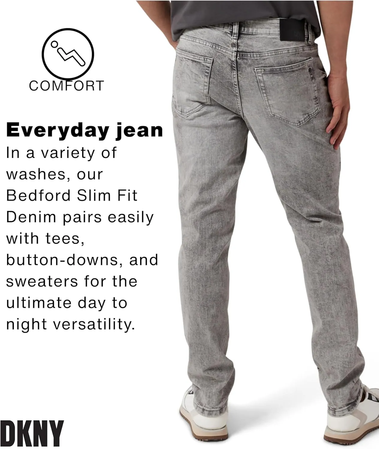 DKNY Men's Jeans - Bedford Stretch Denim Slim Fit Jeans for Men