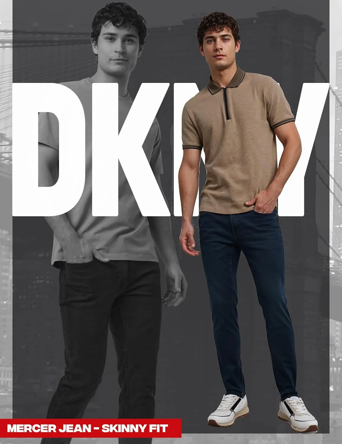 DKNY Mens Skinny Jeans for Men - Stretch Denim Classic 5 Pocket Men's Skinny Jeans | Stretch Fit Denim for Men