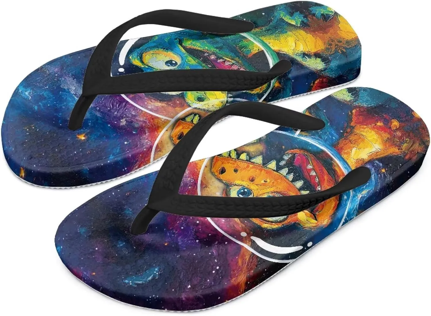 Doojoayie Animals Print Flip Flops for Boys Kids Summer Slippers Trendy Boys Sandals