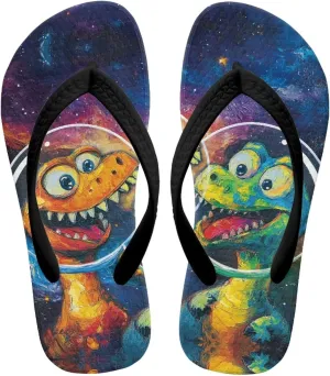 Doojoayie Animals Print Flip Flops for Boys Kids Summer Slippers Trendy Boys Sandals