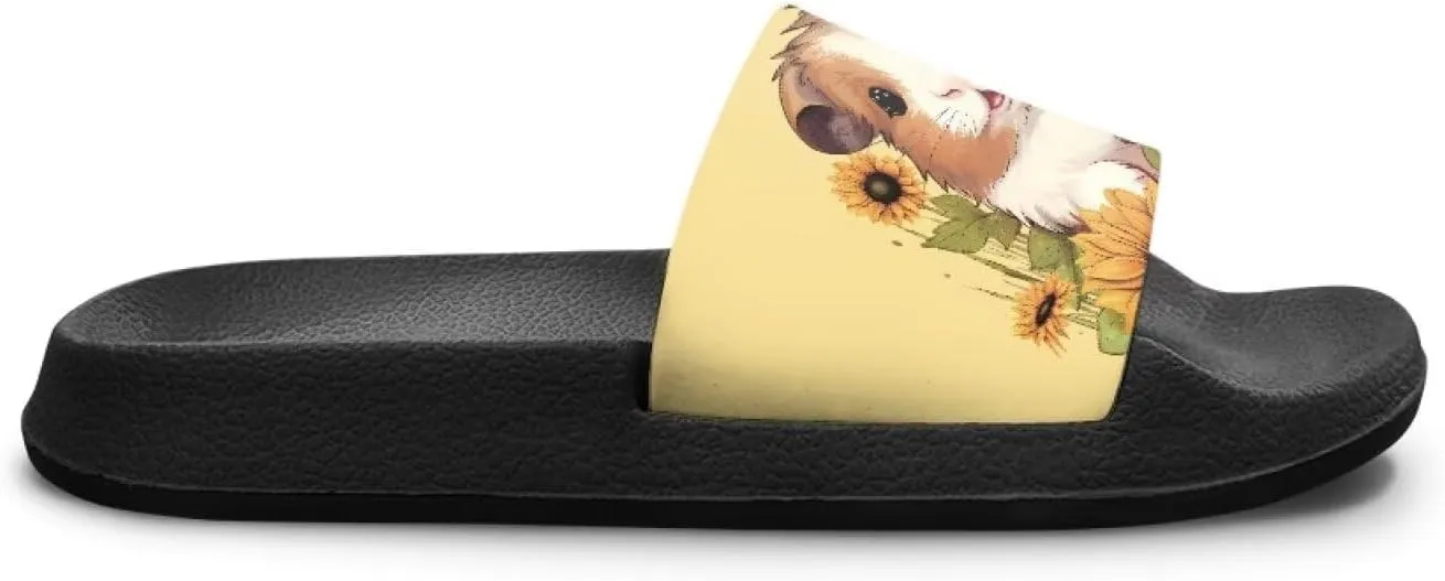 Doojoayie Cute Pet Print Slides for Girls with Non-Slip EVA Soles for Beach Pool Use