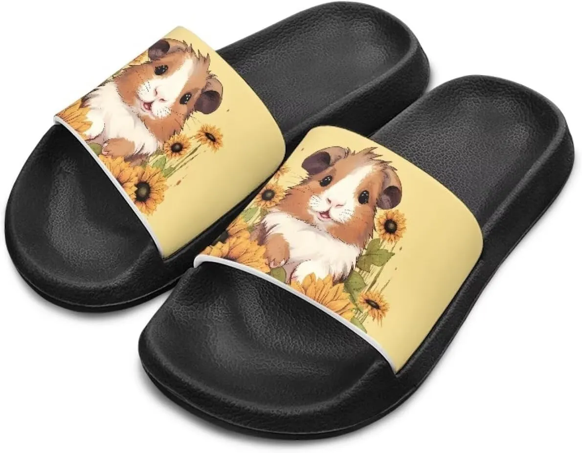 Doojoayie Cute Pet Print Slides for Girls with Non-Slip EVA Soles for Beach Pool Use