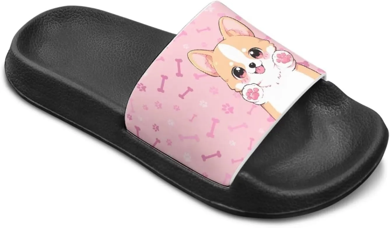 Doojoayie Summer Slide Sandals for Kids Girls Non-Slip EVA Outdoor Play Shoes