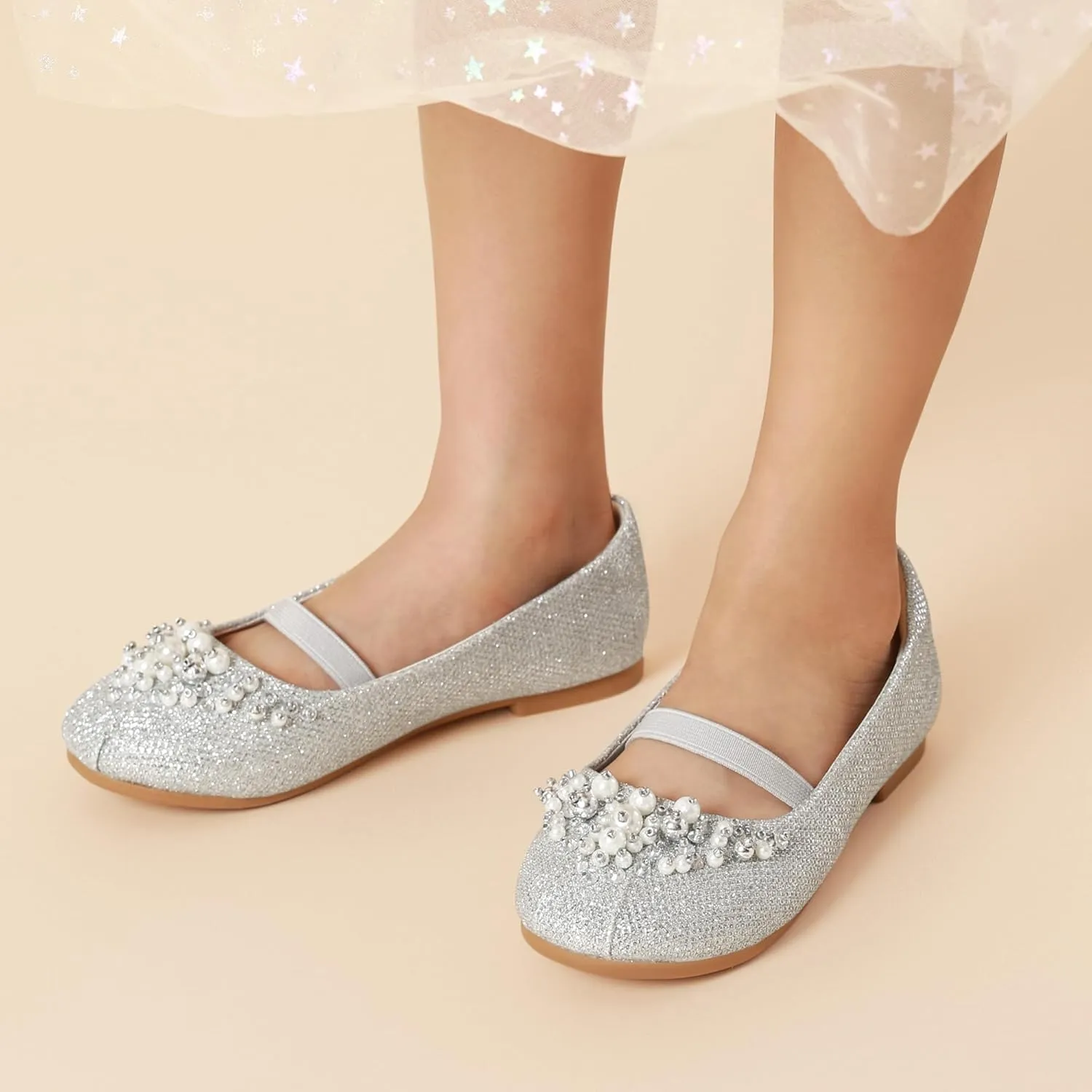 DREAM PAIRS Girls Ballet Flats Flower Shoes Mary Jane Ballerina Flat Dress Shoes for Daily/Wedding/Party