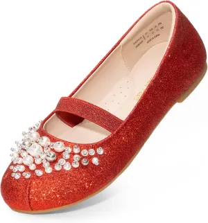 DREAM PAIRS Girls Ballet Flats Flower Shoes Mary Jane Ballerina Flat Dress Shoes for Daily/Wedding/Party
