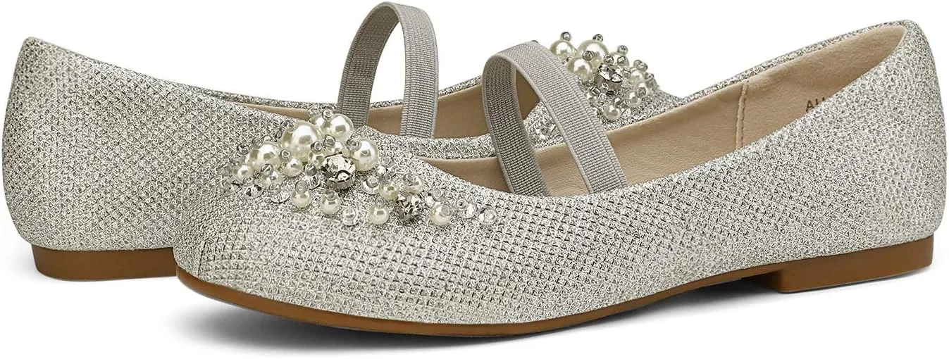 DREAM PAIRS Girls Ballet Flats Flower Shoes Mary Jane Ballerina Flat Dress Shoes for Daily/Wedding/Party