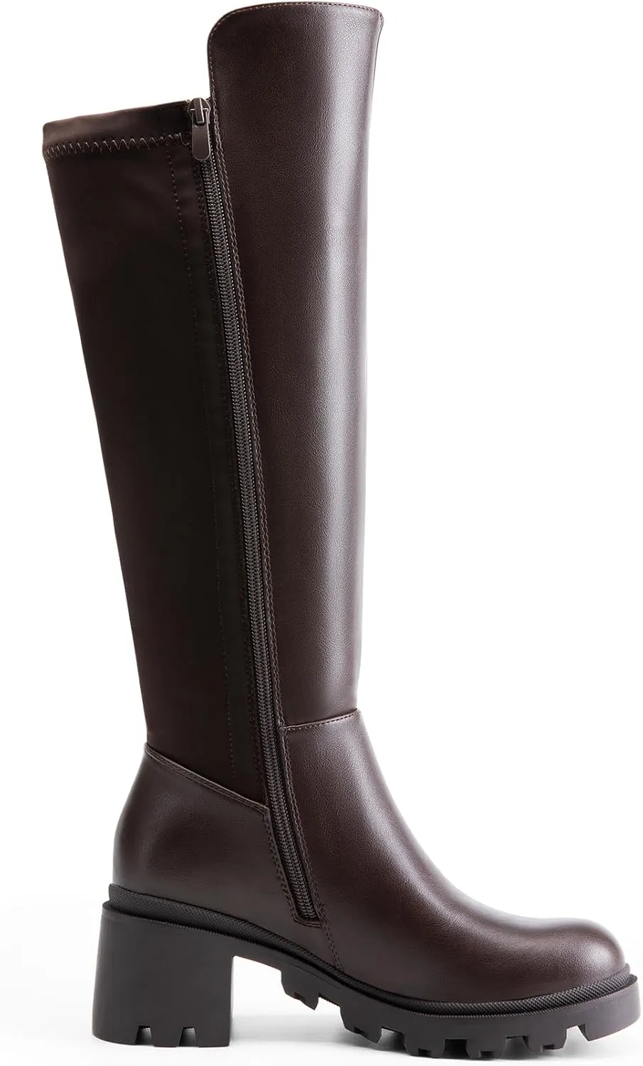DREAM PAIRS Women's Knee High Boots, Comfortable Platform Round Toe Stretch Boots for Women