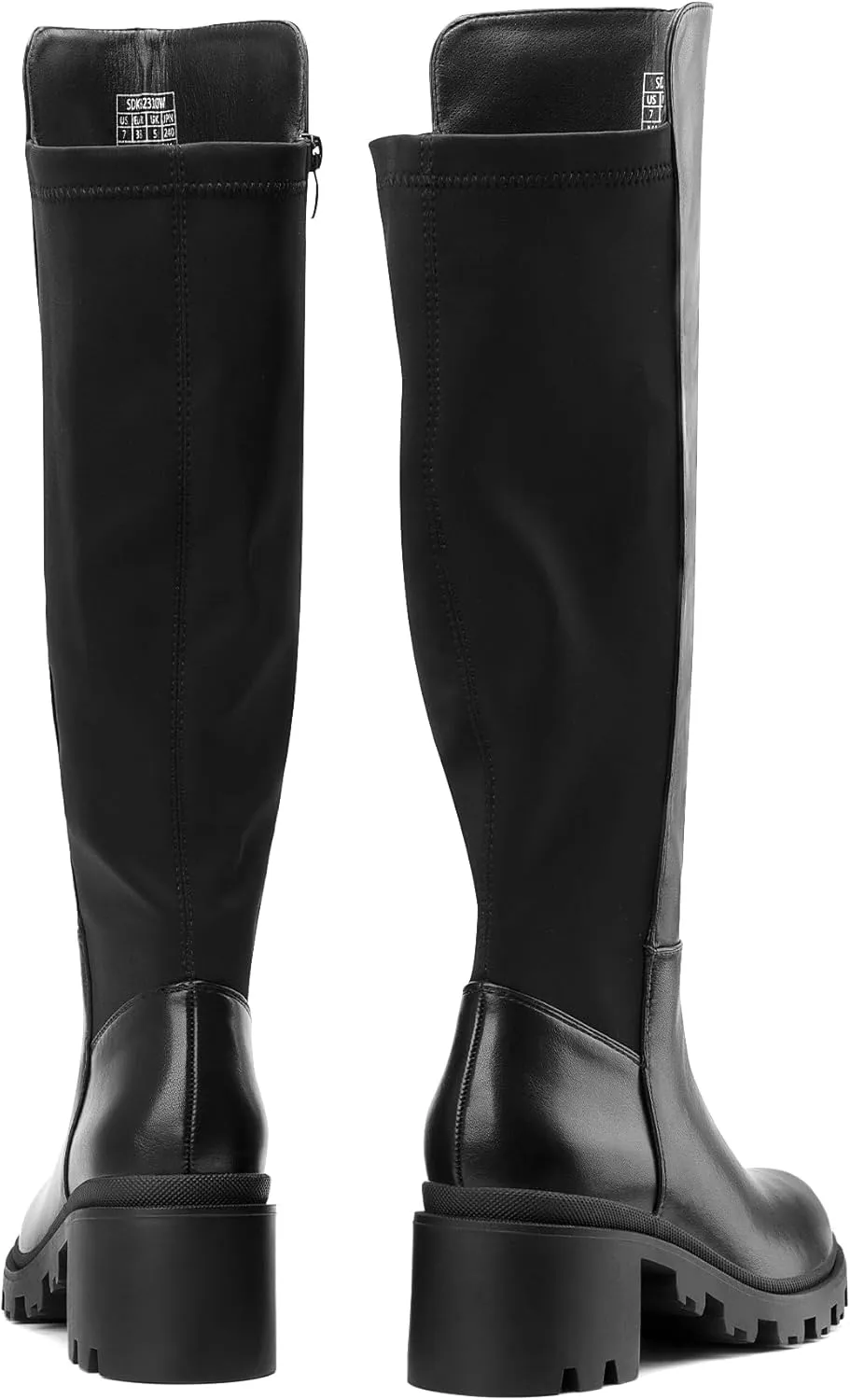 DREAM PAIRS Women's Knee High Boots, Comfortable Platform Round Toe Stretch Boots for Women