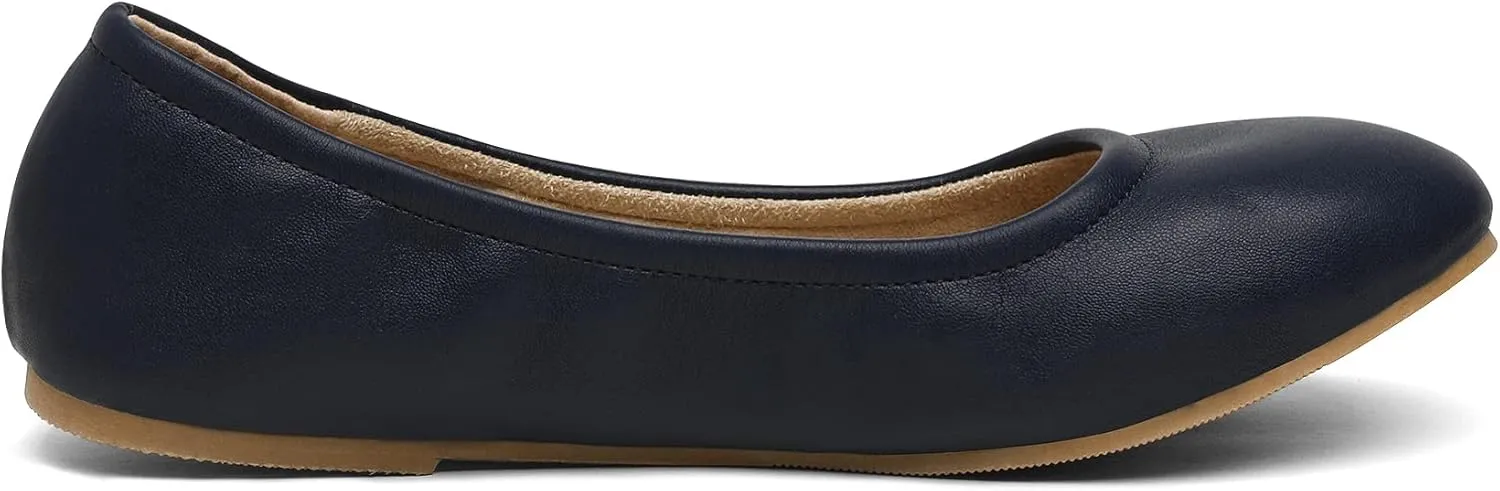 DREAM PAIRS Women's Sole-fina Solid Plain Walking Classic Ballet Flats Shoes