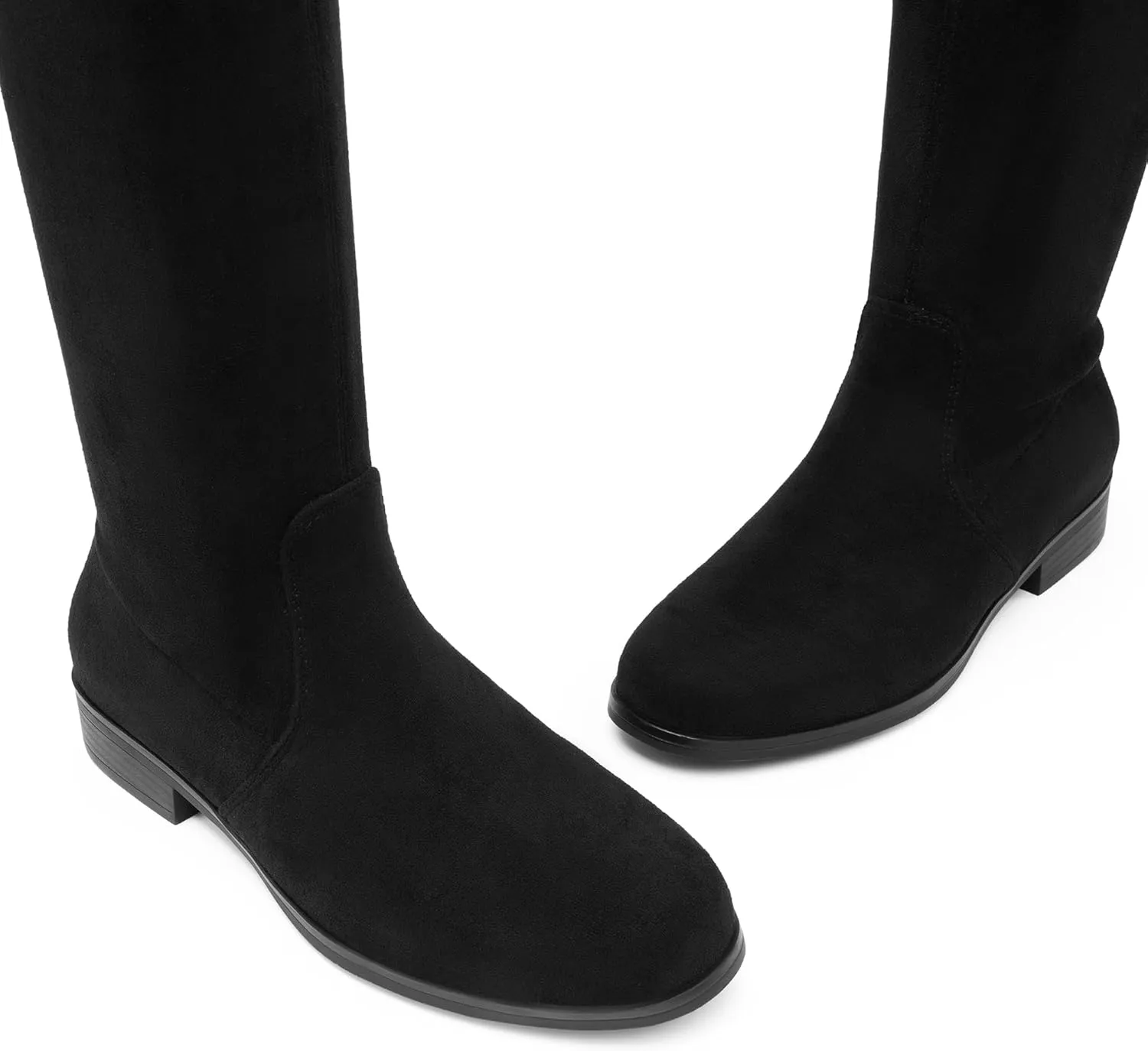 DREAM PAIRS Women's Thigh High Boots Low Block Heel Casual Fashion Over the Knee Boots