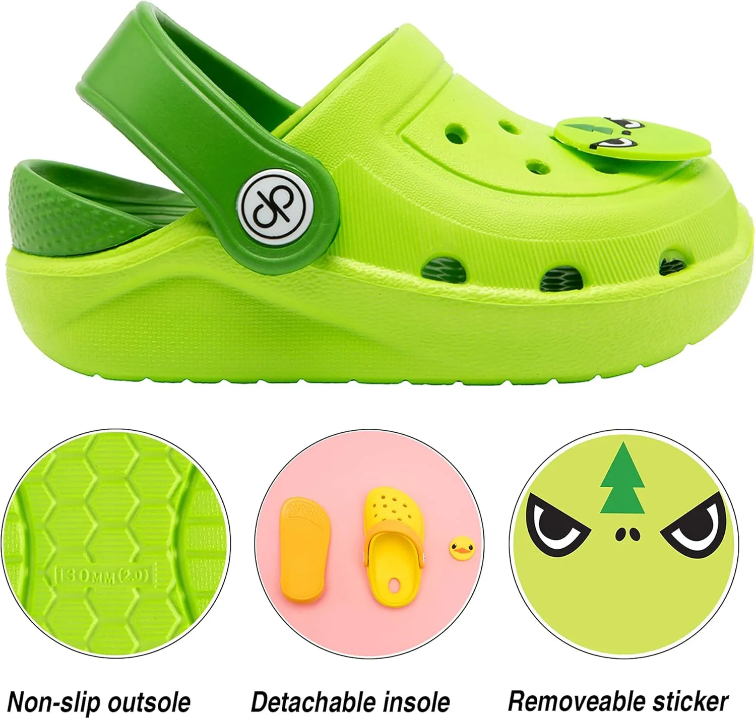 dripdrop Girls Comfort Clogs Kids Slip On Garden Shoes Boys Lightweight Beach Pool Slide Sandals Shower Slipper (Toddler/Little Kids)