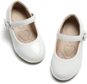 ESTINE Mary Jane Flats for Toddler Girls Little Kids Glittery Dress Princess Wedding Ballet Shoes