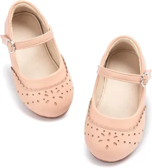 ESTINE Toddler Little Girls Ballet Shoes Baby Kids Princess Dress Wedding Strap Mary Jane Flats