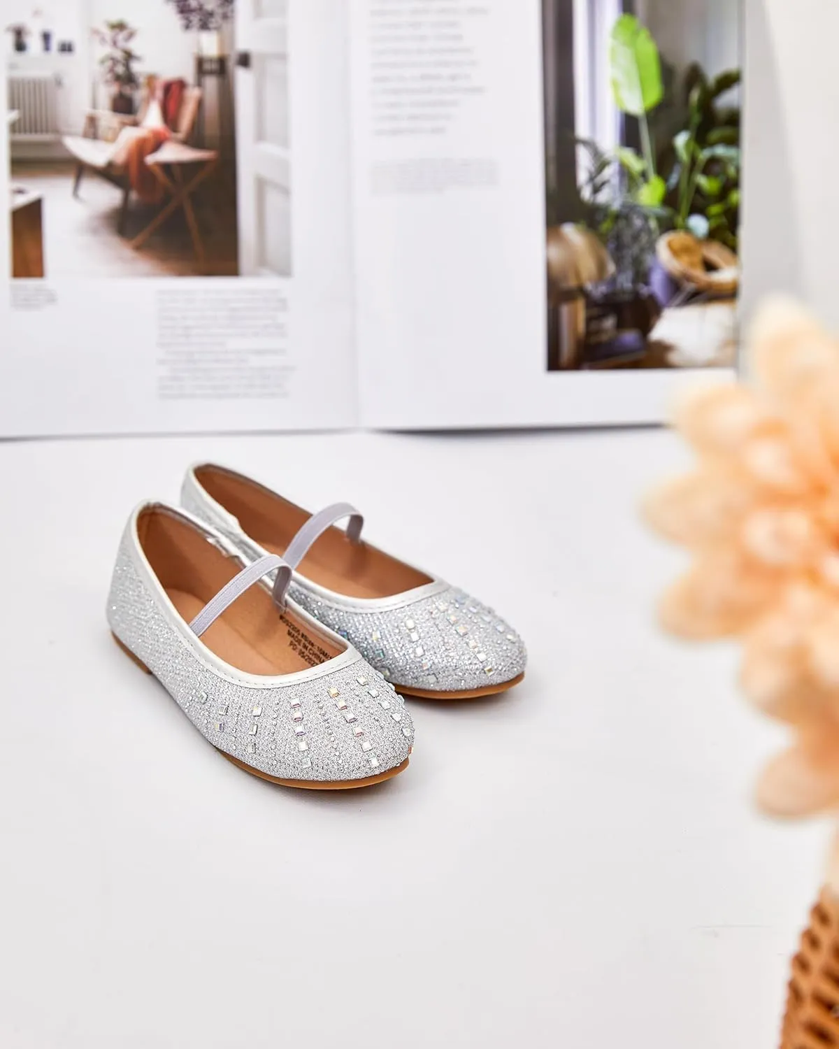 ESTINE Toddler Little Girls Ballet Shoes Baby Kids Princess Dress Wedding Strap Mary Jane Flats