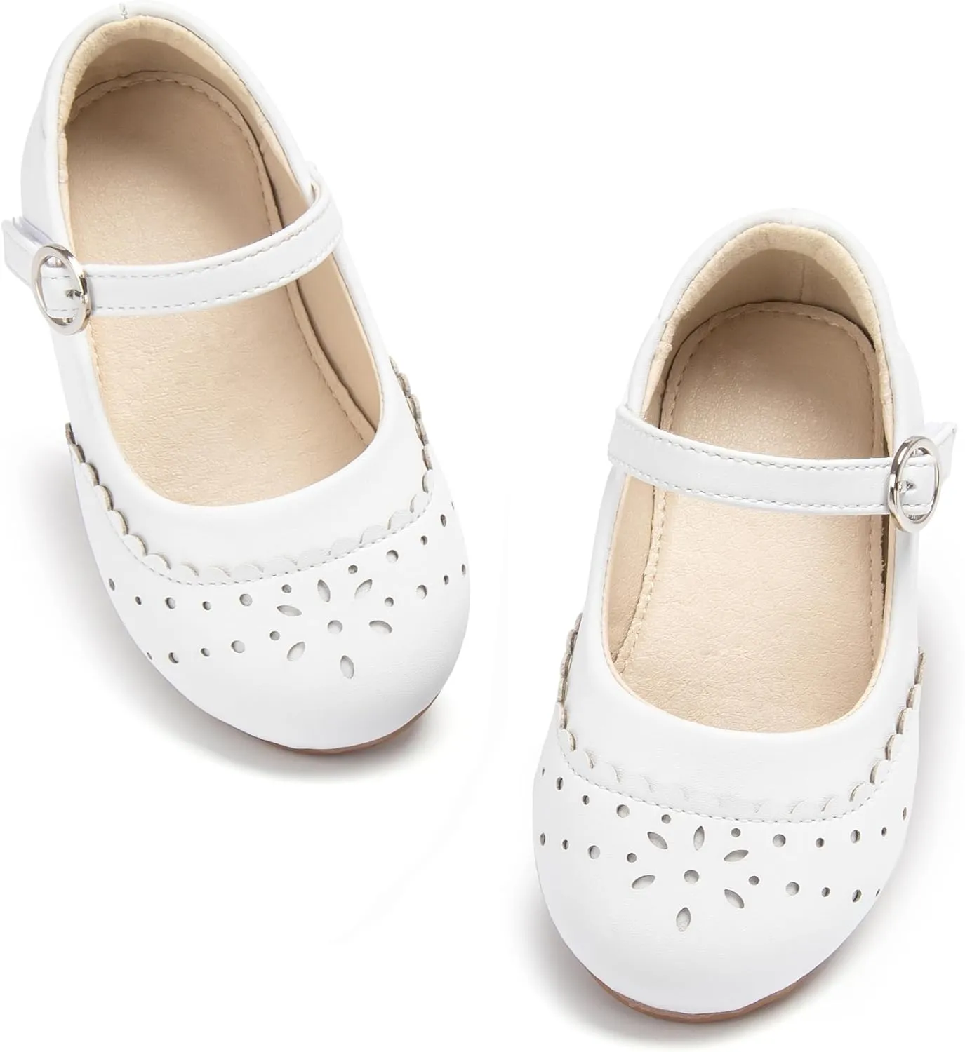 ESTINE Toddler Little Girls Ballet Shoes Baby Kids Princess Dress Wedding Strap Mary Jane Flats