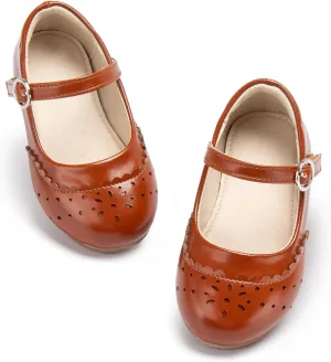 ESTINE Toddler Little Girls Ballet Shoes Baby Kids Princess Dress Wedding Strap Mary Jane Flats