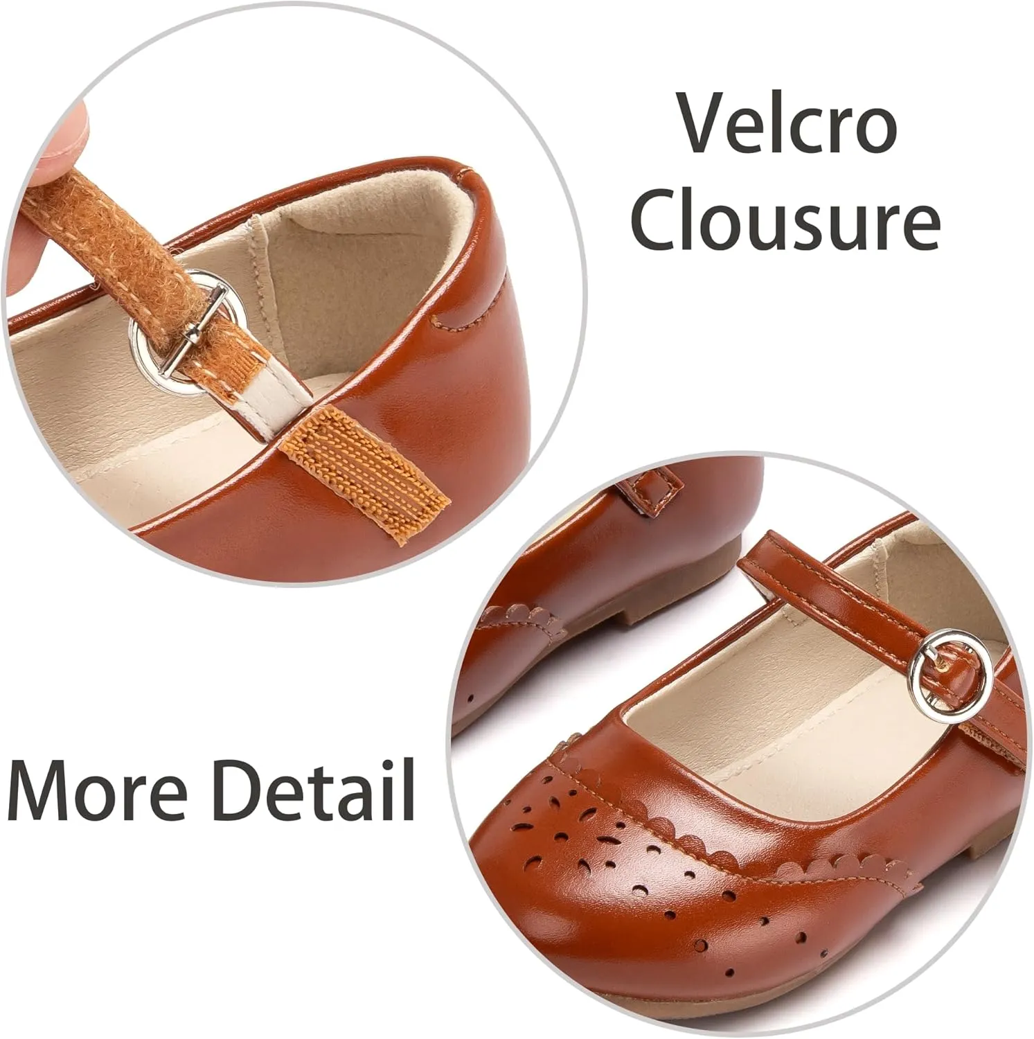 ESTINE Toddler Little Girls Ballet Shoes Baby Kids Princess Dress Wedding Strap Mary Jane Flats