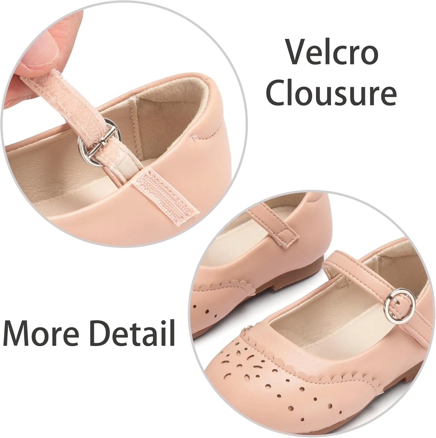 ESTINE Toddler Little Girls Ballet Shoes Baby Kids Princess Dress Wedding Strap Mary Jane Flats