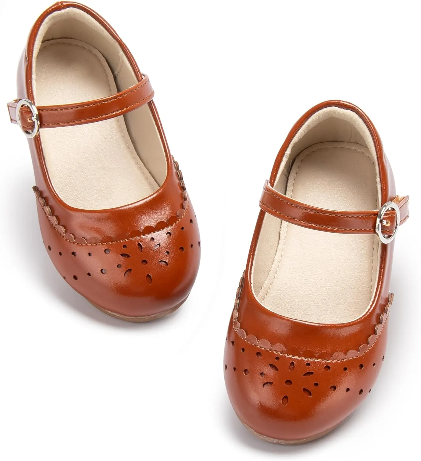 ESTINE Toddler Little Girls Ballet Shoes Baby Kids Princess Dress Wedding Strap Mary Jane Flats