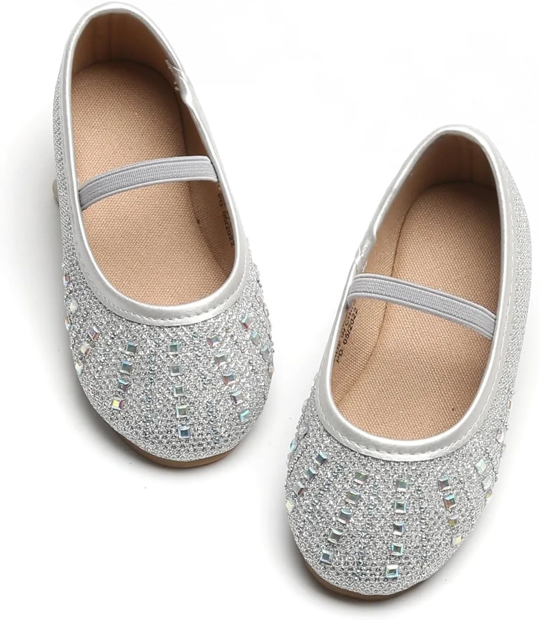 ESTINE Toddler Little Girls Ballet Shoes Baby Kids Princess Dress Wedding Strap Mary Jane Flats