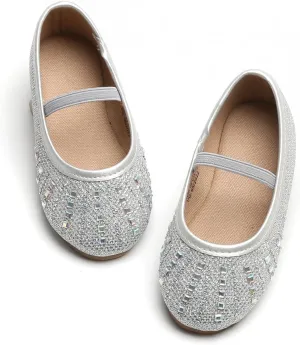 ESTINE Toddler Little Girls Ballet Shoes Baby Kids Princess Dress Wedding Strap Mary Jane Flats