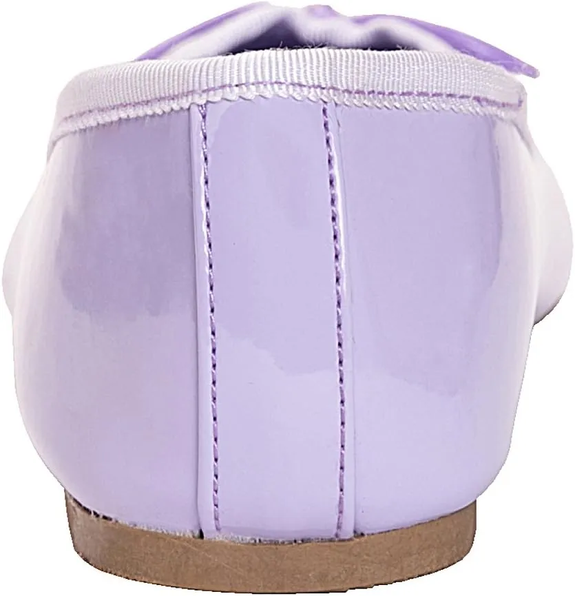 FEVERSOLE Women's Macaroon Colorful Memory Foam Cushion Insock Patent Ballet Flat