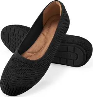 Flats for Women Ballets Shoes: Comfortable Knitted Dressy Work Flats - Ladies Wedding Flat Casual Shoes