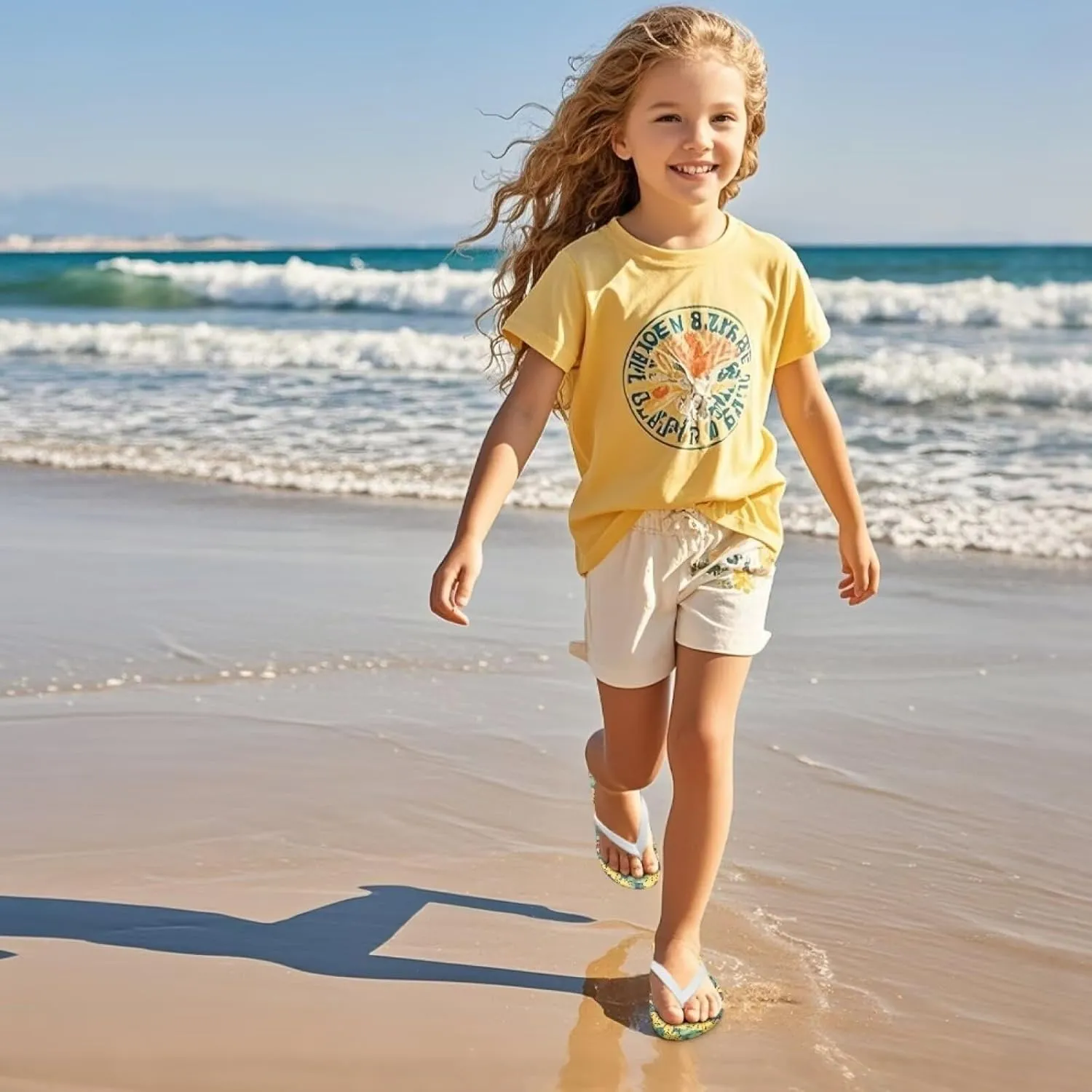 Flip Flops for Girls Kids Sandals Comfortable Girls Flip Flops House Slippers Lightweight Shower Shoes for Beach