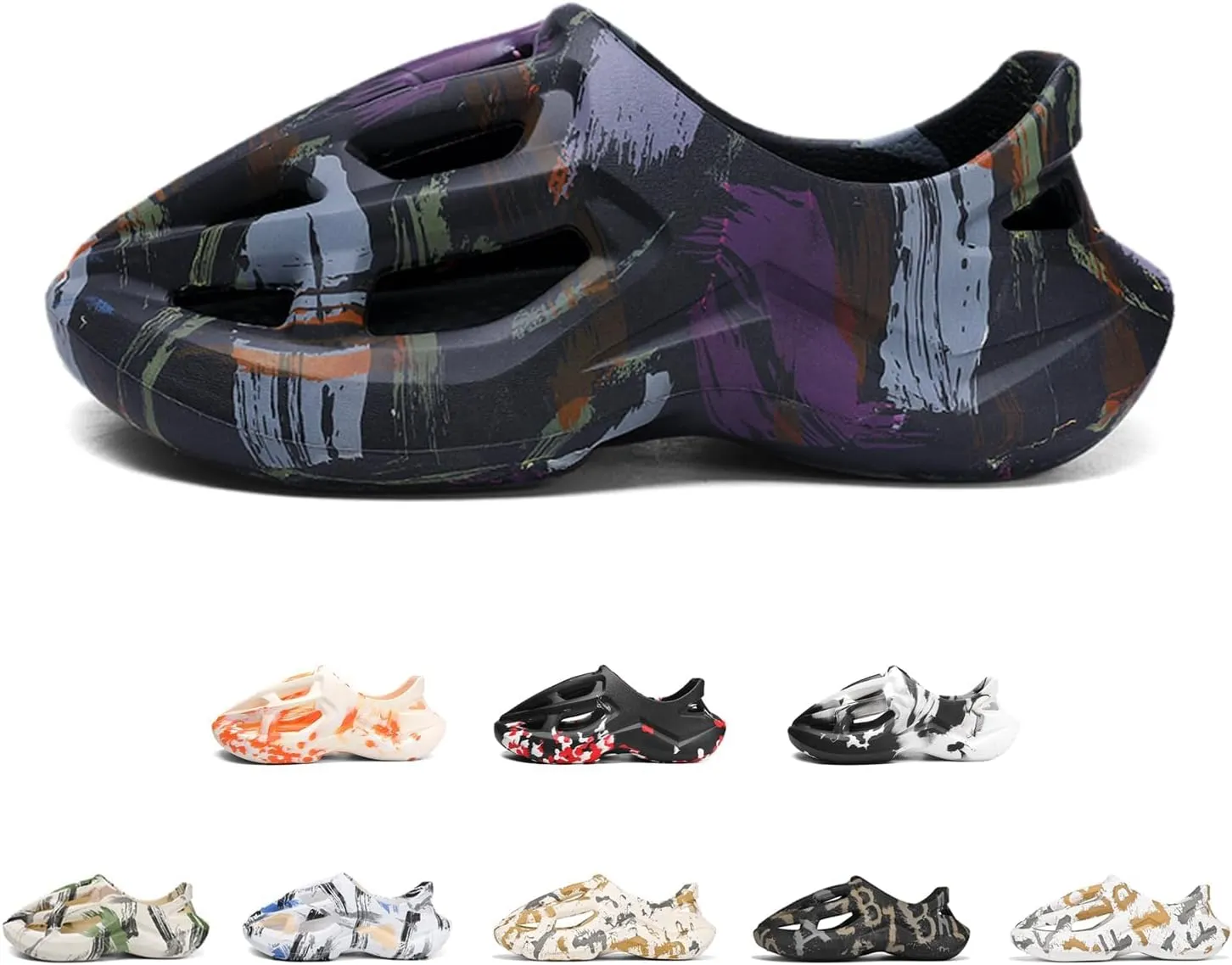 Foam Runners for Men Non-Slip Quick-Drying Outdoor Pillows Shoes Slip-On Soft Beach Sandals Walking Breathable Couple Sneakers Fashion Thick Slippers