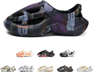 Foam Runners for Men Non-Slip Quick-Drying Outdoor Pillows Shoes Slip-On Soft Beach Sandals Walking Breathable Couple Sneakers Fashion Thick Slippers