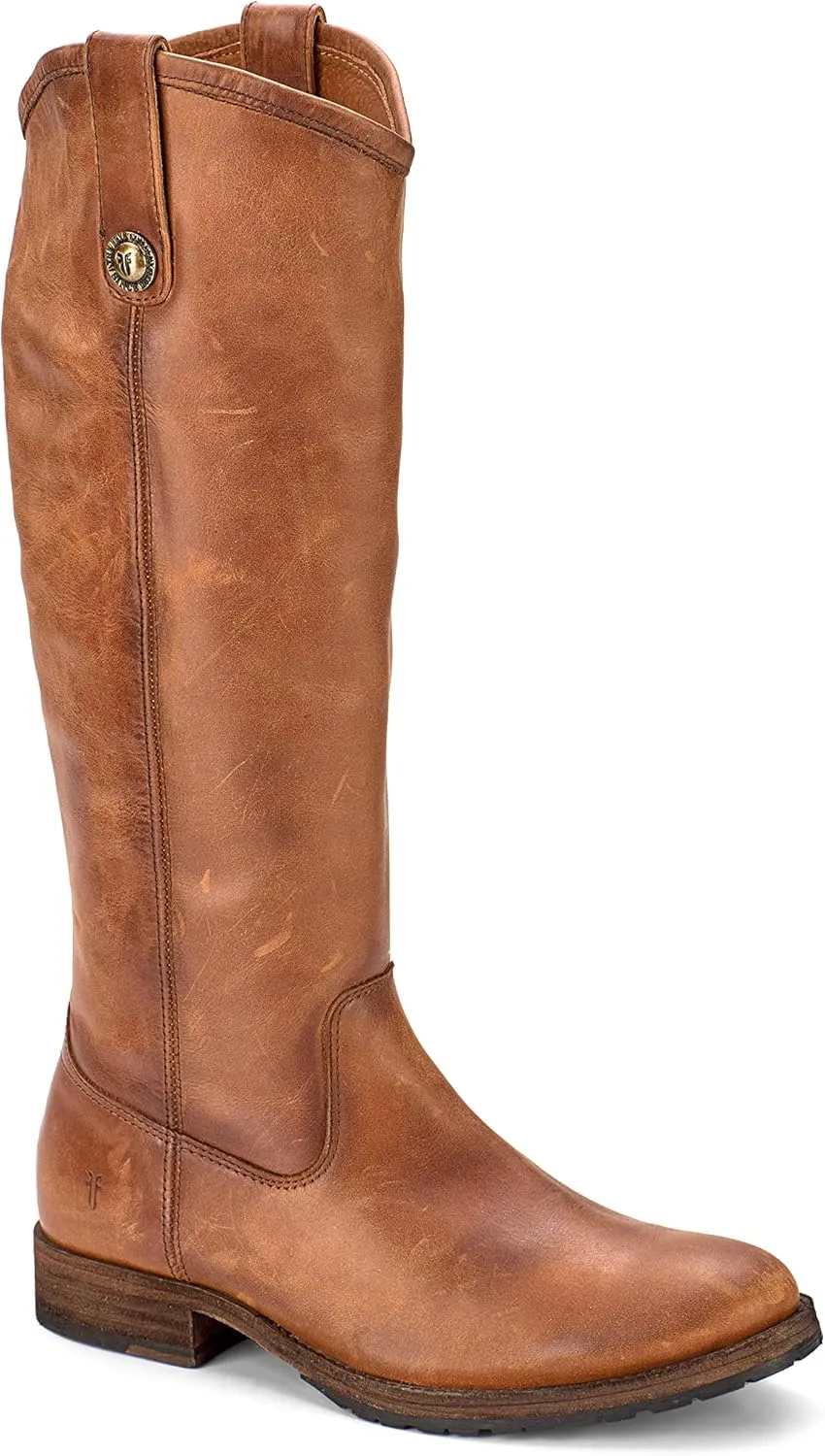 Frye Melissa Button 2 Equestrian-Inspired Tall Boots for Women Made from Hard-Wearing Vintage Leather with Antique Metal Hardware and Leather Outsole – 15 ½” Shaft Height