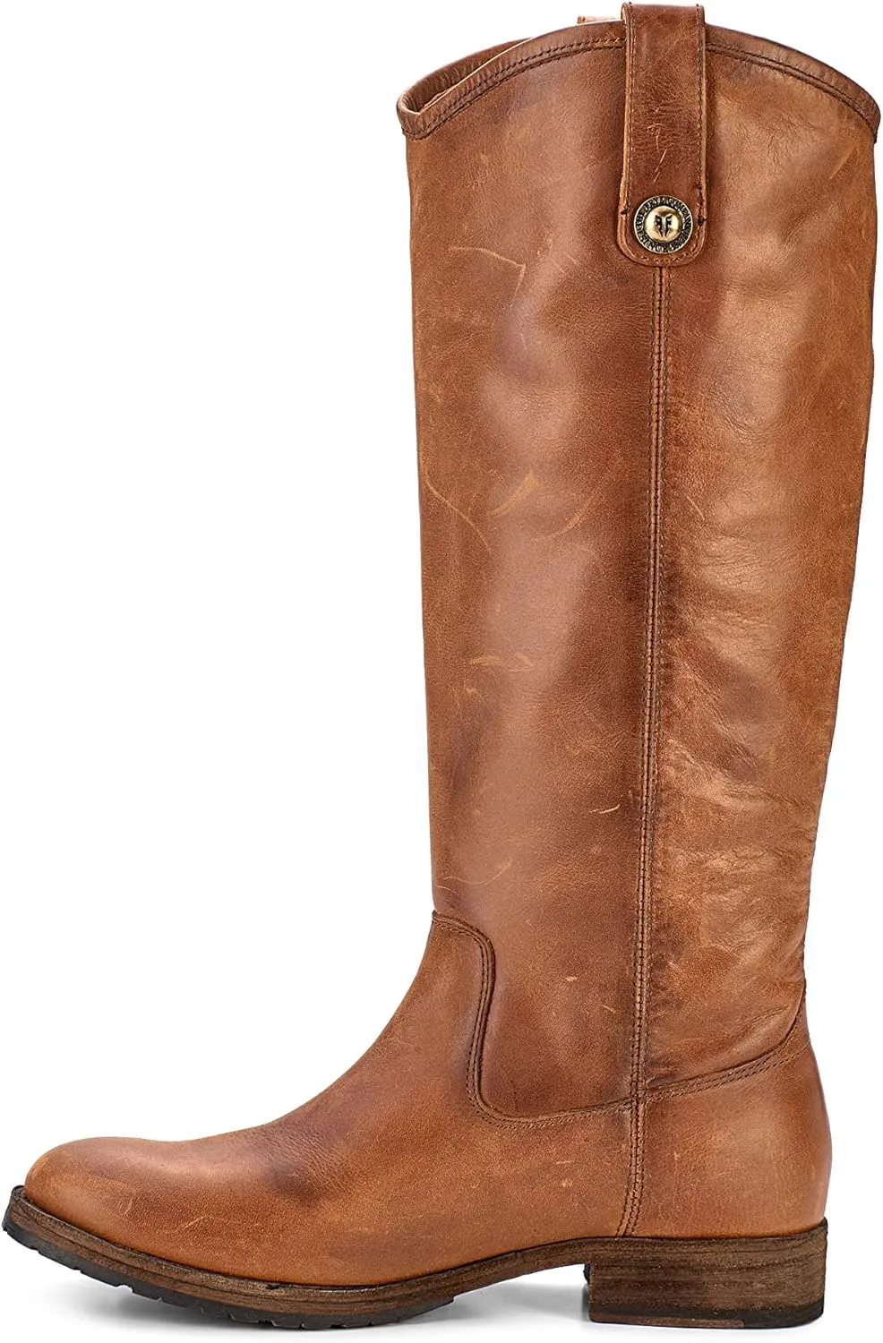 Frye Melissa Button 2 Equestrian-Inspired Tall Boots for Women Made from Hard-Wearing Vintage Leather with Antique Metal Hardware and Leather Outsole – 15 ½” Shaft Height