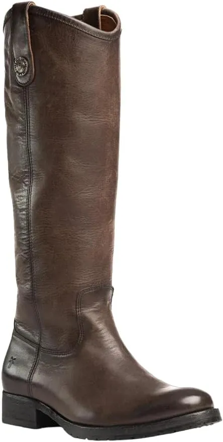 Frye Melissa Button 2 Equestrian-Inspired Tall Boots for Women Made from Hard-Wearing Vintage Leather with Antique Metal Hardware and Leather Outsole – 15 ½” Shaft Height