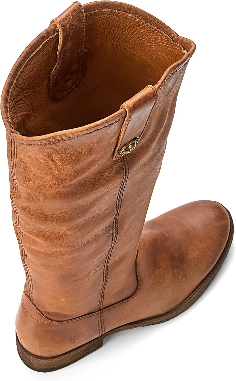 Frye Melissa Button 2 Equestrian-Inspired Tall Boots for Women Made from Hard-Wearing Vintage Leather with Antique Metal Hardware and Leather Outsole – 15 ½” Shaft Height