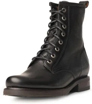 Frye Veronica Women’s Combat Boots Crafted from Hand-Burnished Vintage Italian Leather with Genuine Stitch-Down Welt Construction and Leather Lining – 6 ¾” Shaft Height