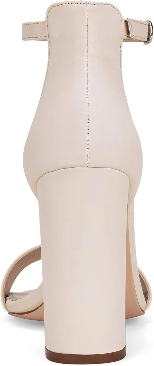 GENSHUO Women's 4-inch Chunky High Heel Sandals with Ankle Strap,Party Wedding Bridal Shoes