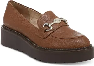 Giani Bernini Womens Brown 1" Platform Bit Buckle Hardware Lug Sole Cushioned Mayaa Round Toe Wedge Slip On Heeled Loafers 11 M