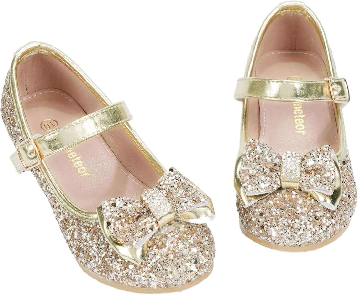 Girls Dress Shoes Low Heel Princess Shoes Wedding Party Mary Jane Flats for Toddler/Little Kids