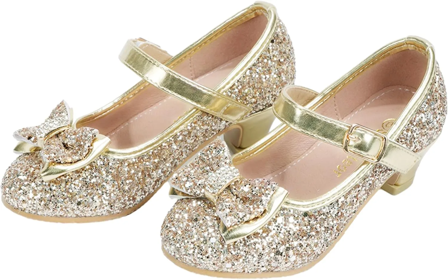 Girls Dress Shoes Low Heel Princess Shoes Wedding Party Mary Jane Flats for Toddler/Little Kids