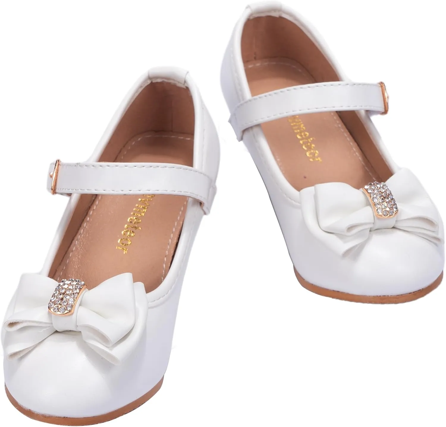 Girls Dress Shoes Low Heel Princess Shoes Wedding Party Mary Jane Flats for Toddler/Little Kids