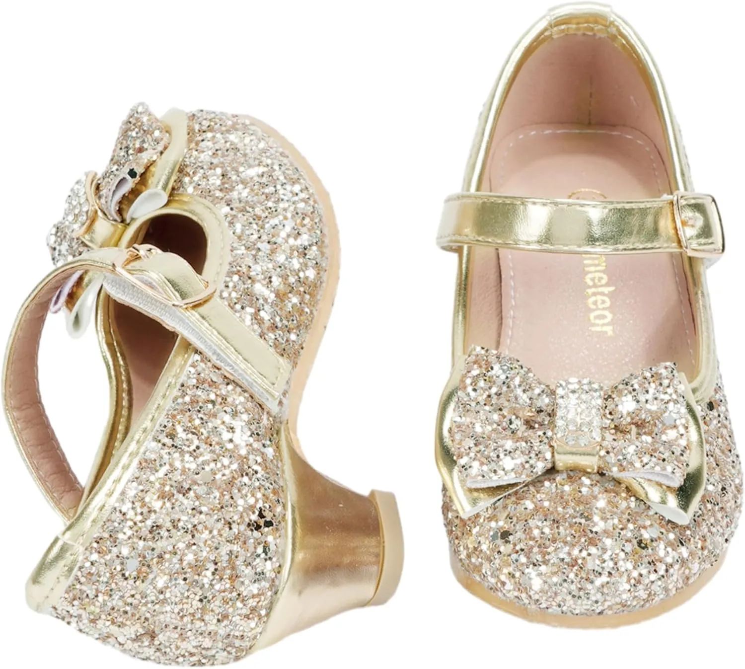 Girls Dress Shoes Low Heel Princess Shoes Wedding Party Mary Jane Flats for Toddler/Little Kids