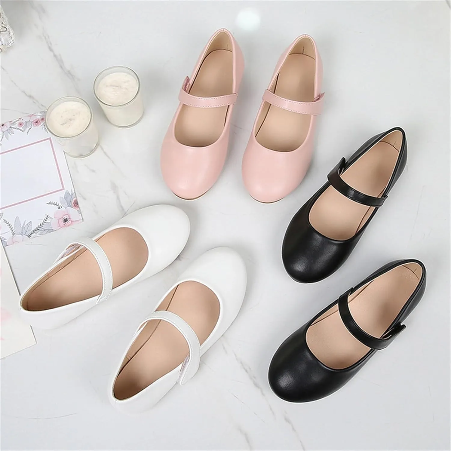 Girls Dress Shoes Patent Leather Wedding Party School Uniform Shoes Ballet Flats Little Girls Flower Kid Shoes