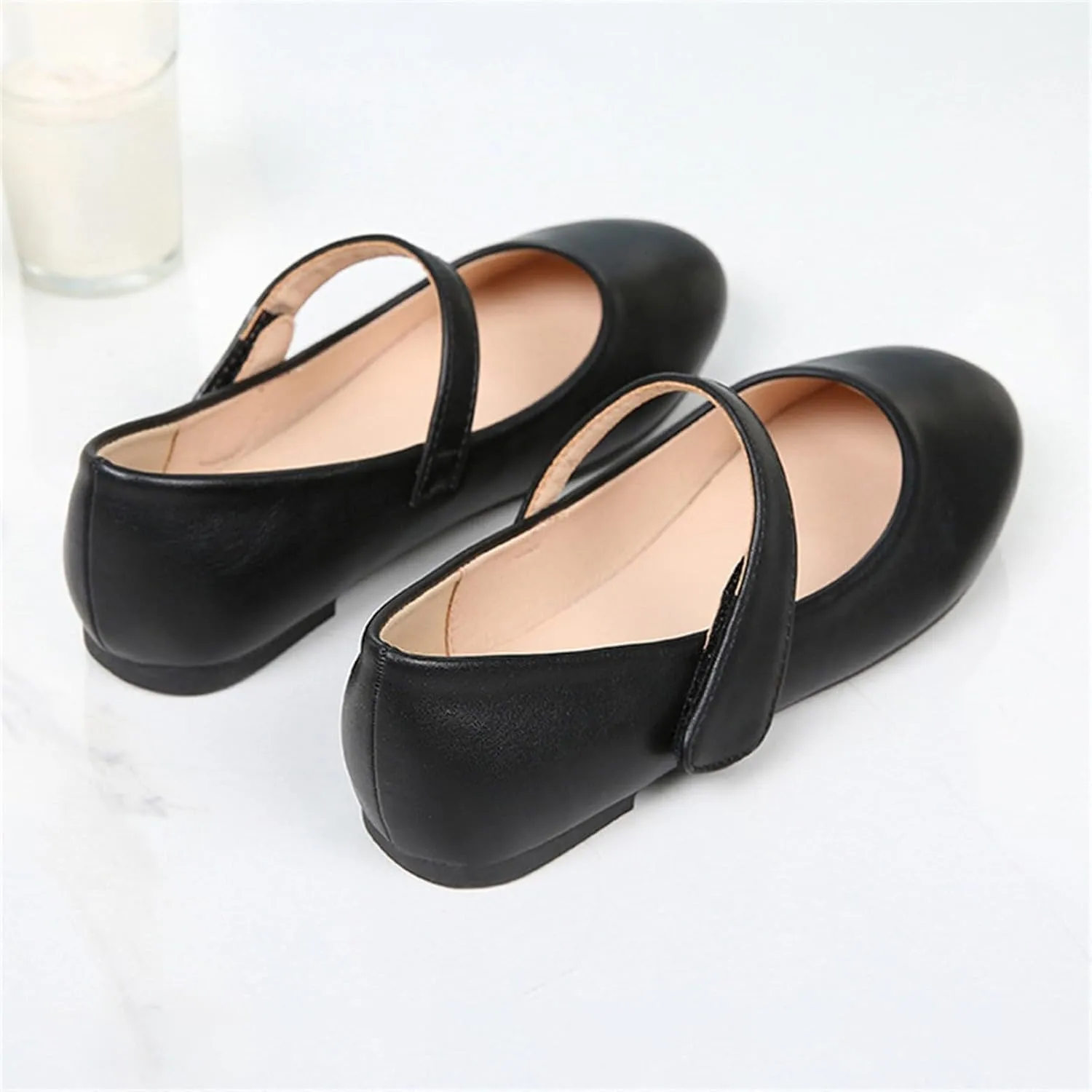 Girls Dress Shoes Patent Leather Wedding Party School Uniform Shoes Ballet Flats Little Girls Flower Kid Shoes
