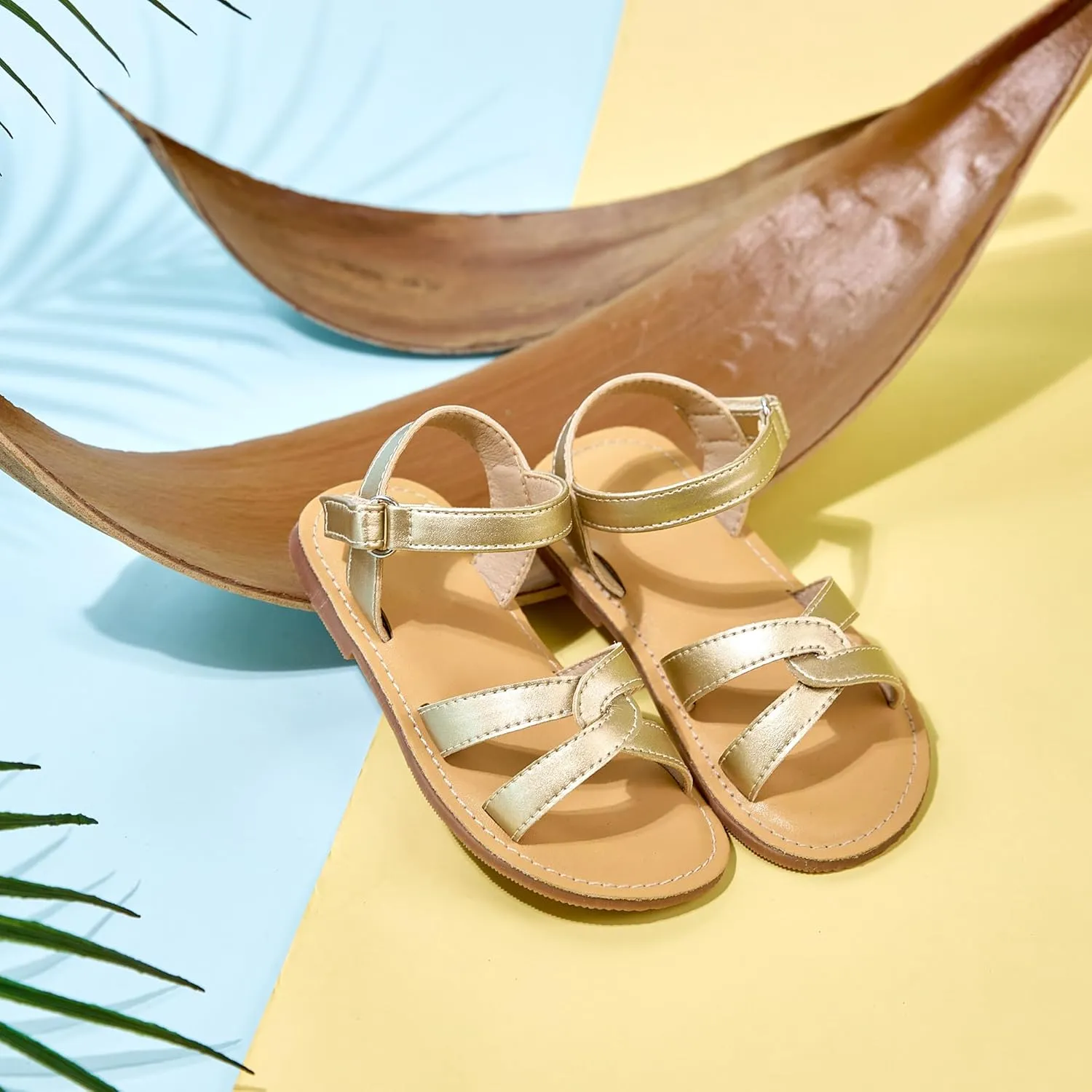 Girls Open Toe Flat Sandals Summer Casual Toddler Little Kid Sandals