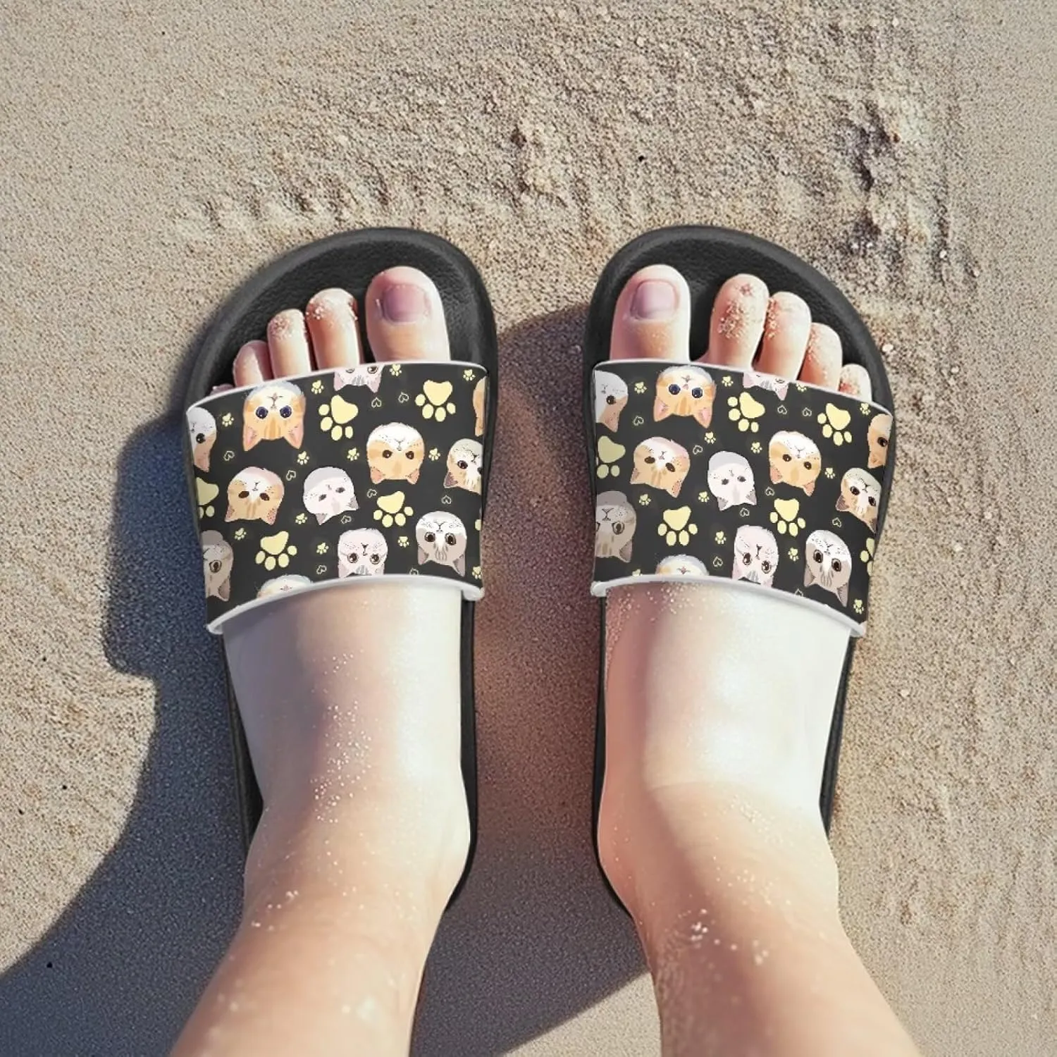 Girls Slide Sandals Breathable Summer Shoes for Kids with Non-Slip Sole Slides for Beach & Pool