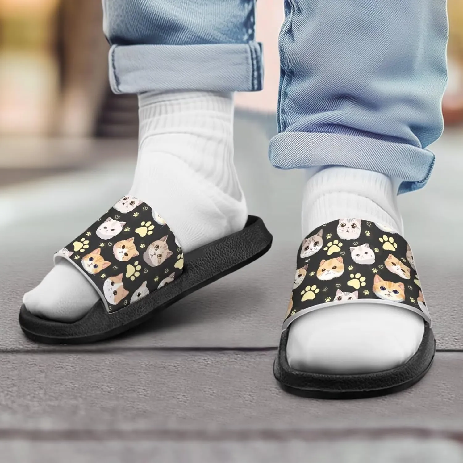 Girls Slide Sandals Breathable Summer Shoes for Kids with Non-Slip Sole Slides for Beach & Pool