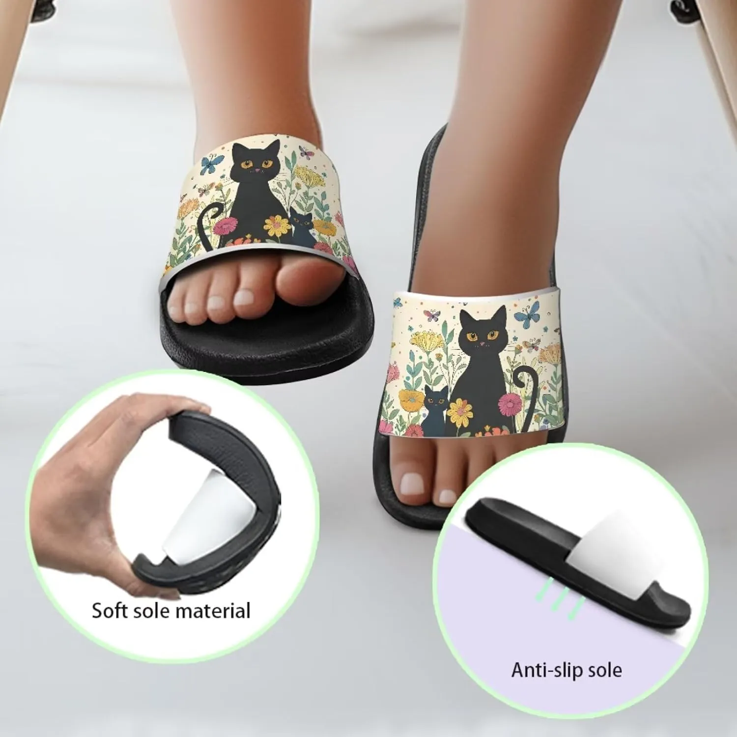 Girls Slides Cute Animal Pool Slides for Kids Summer Beach Shower Slide Sandals